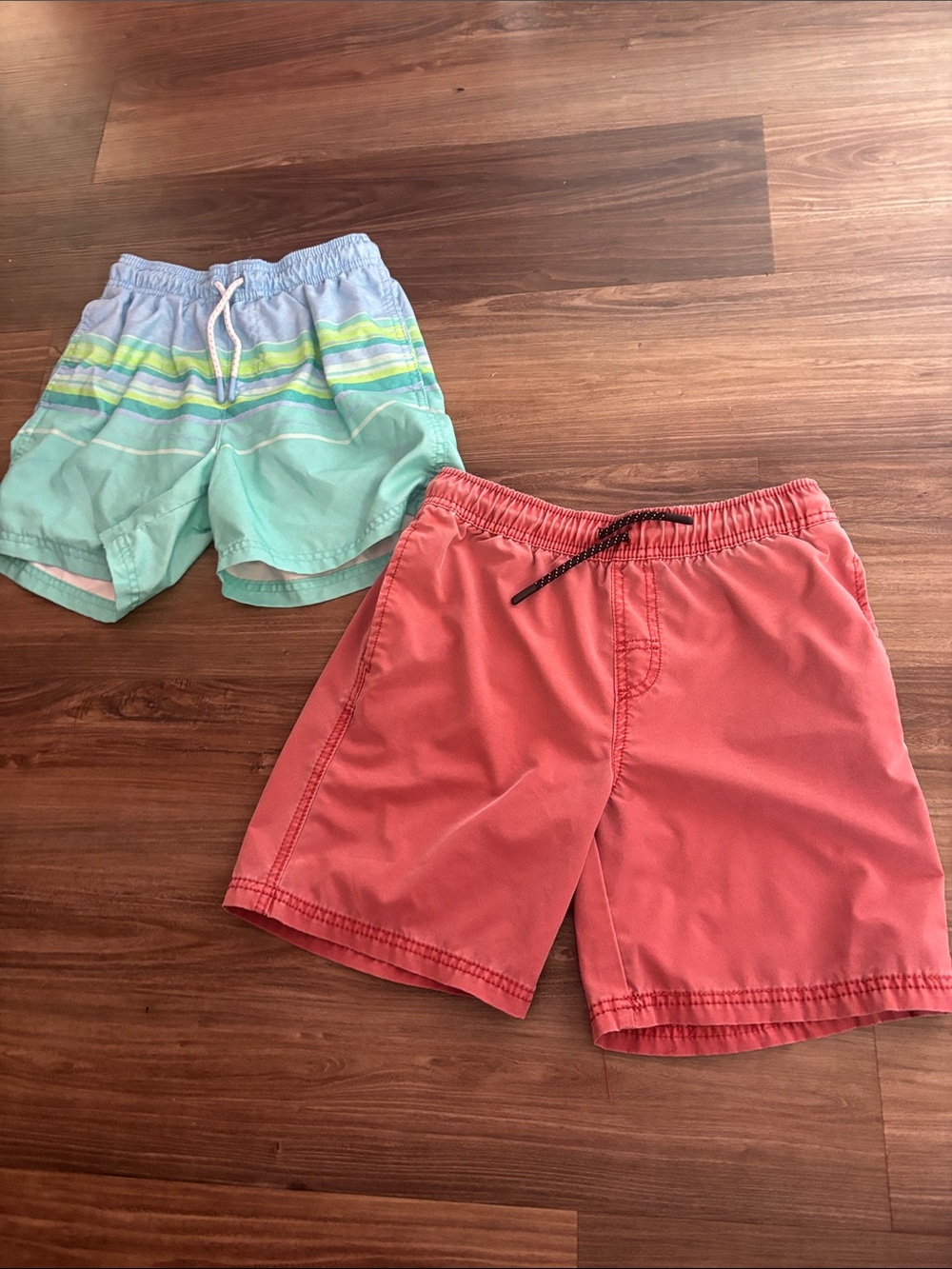 LOT OF 2! Boys Cat & Jack swim trunks Size Large